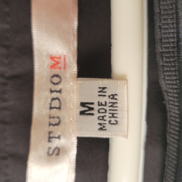 Studio M Black Cut Out Fringed Hem Black Dress Size Medium - Picture 5 of 7